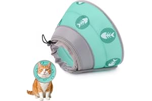 TOPTAKEIT Cat Cone Collar Soft to Stop Licking After Surgery Cat Recovery Collar for Small Large Cats Adjustable Elizabethan Collar