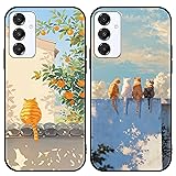 2 Pack Kawaii Cat Phone Cases for Samsung Galaxy