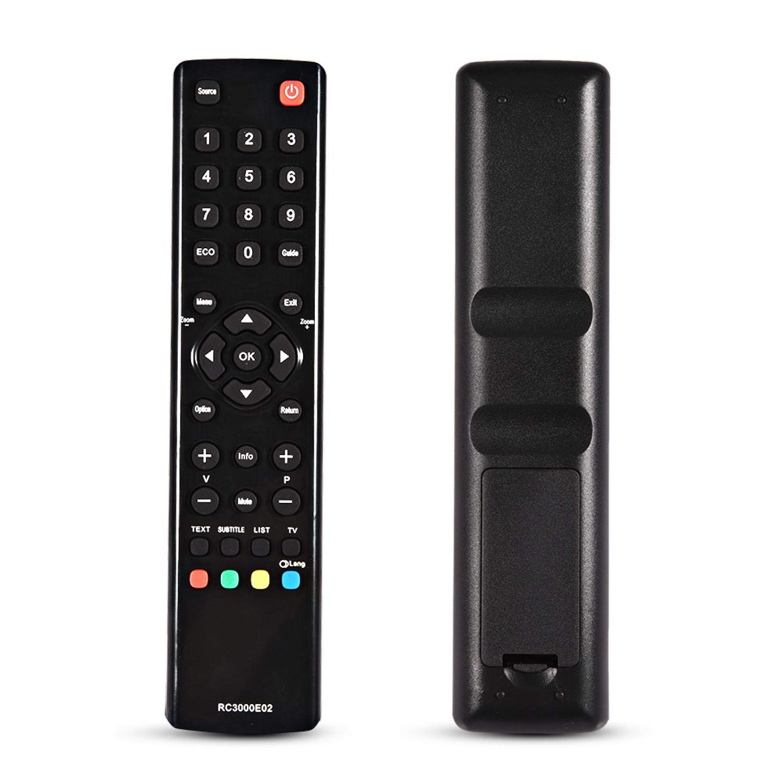Lazmin112 Smart TV Remote Control, For TCL RC3000E02 TV Black Remote Control Replacement small and compact Television Controller