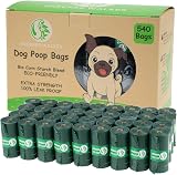 GREENER WALKER Poo Bags 540 Extra Thick Biodegradable 33x23 cm Green