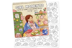 Coco Wyo Coloring Book (Spiral Bound) & Sticker Set for Adults & Teens (Girl Moments 2)