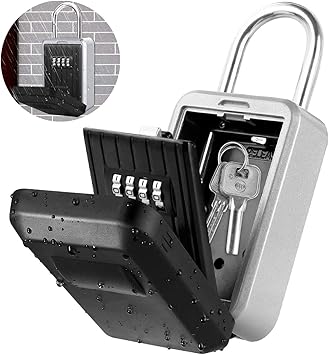Aigoo - Caja de Llaves de Seguridad para Montaje en Pared con código Digital de 4 dígitos,