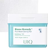 UIQ Biome Remedy Pore Reset Cooling Pad, Hydrating & Cooling Korean Toner Pads, Instant Cooling for Dry, Overheated skin, Pore Care with Panthenol, Allantoin, Niacinamide 80 Pads, 6.08 fl. oz.