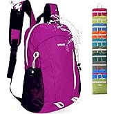 VPBAGE 15L Water-resistant Hiking Daypack, Small Backpack Travel Outdoor, Lightweight Day Pack with Tool Loops
