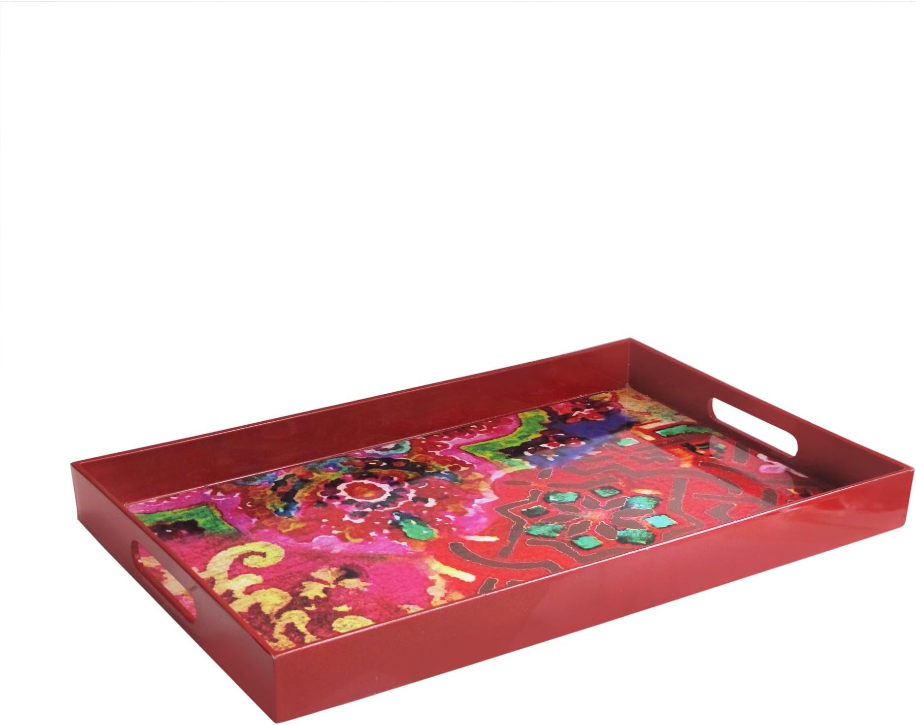 Tracy Porter Rectangle Tray with Handles, Red
