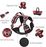 HEELE No Pull Dog Harness Reflective Adjustable Front Back Leash Attach XL view 2