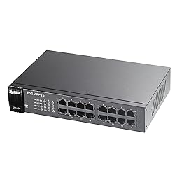 Zyxel 16-Port Unmanaged Fast Ethernet Switch - Easy