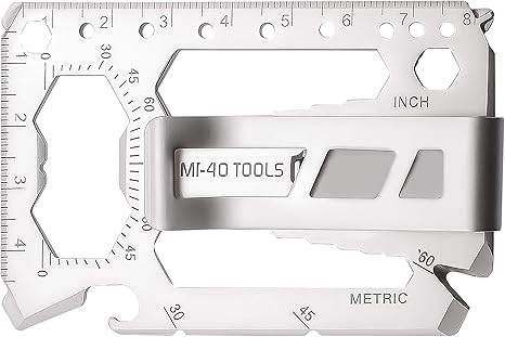 Amazon Co Jp Mi 40ツール究極クレジットカードマルチツール財布とお金クリップ 40 In 1多目的 多機能toolcard Withスリムミニマリストデザイン Includes 栓抜き スクリュードライバーmuch More Diy 工具 ガーデン