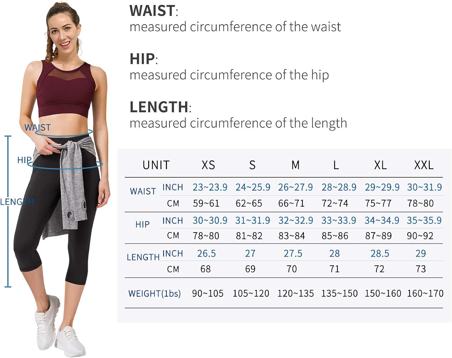 PHISOCKAT High Waist Yoga Pants with Pockets, Tummy Control Leggings for Women, Workout 4 Way Stretch Yoga Leggings: Clothing