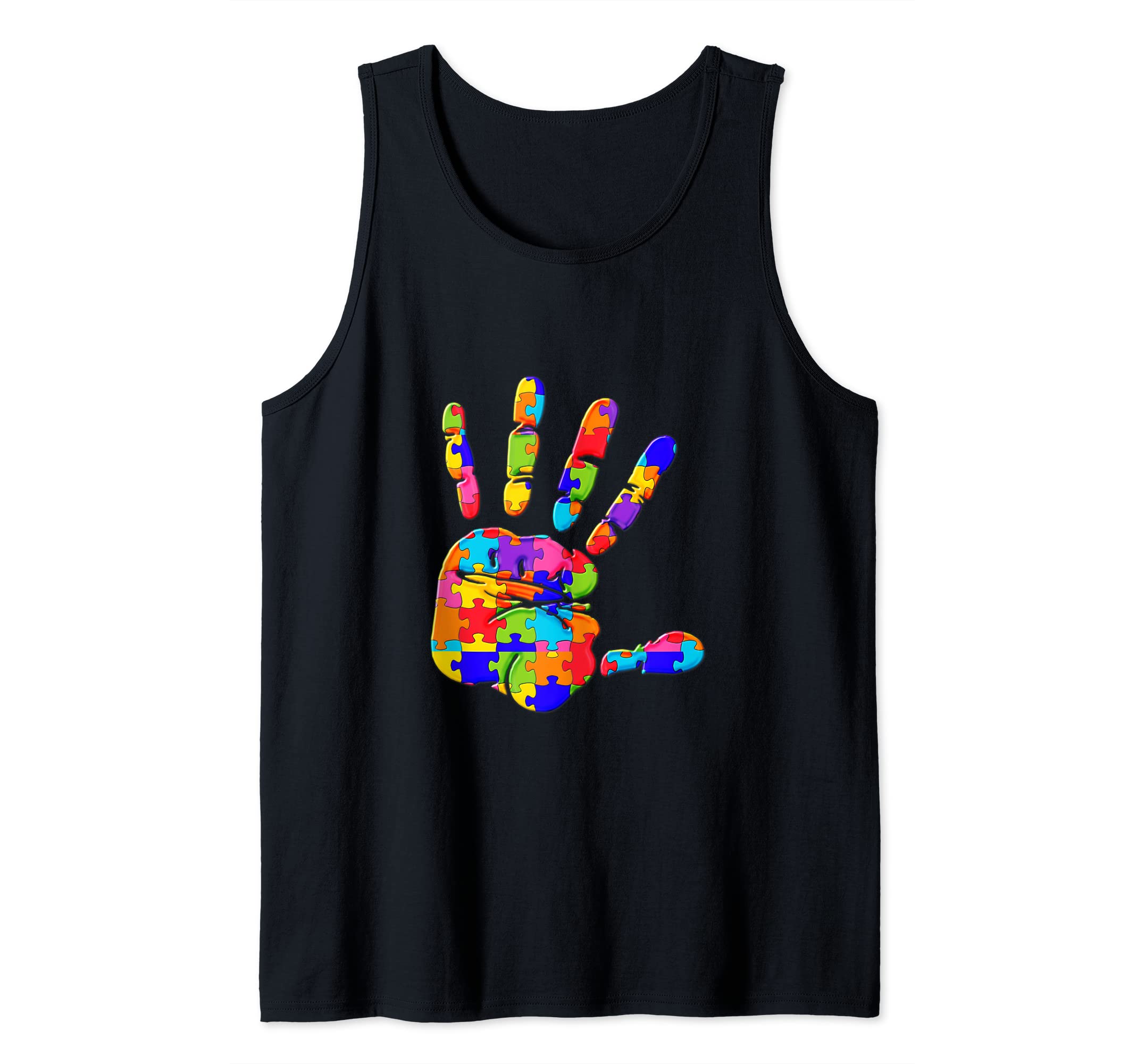 Stop injustice Racism Jigsaw Autism Puzzle Tank Top