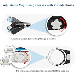 Dilzekui Headband Magnifier with LED