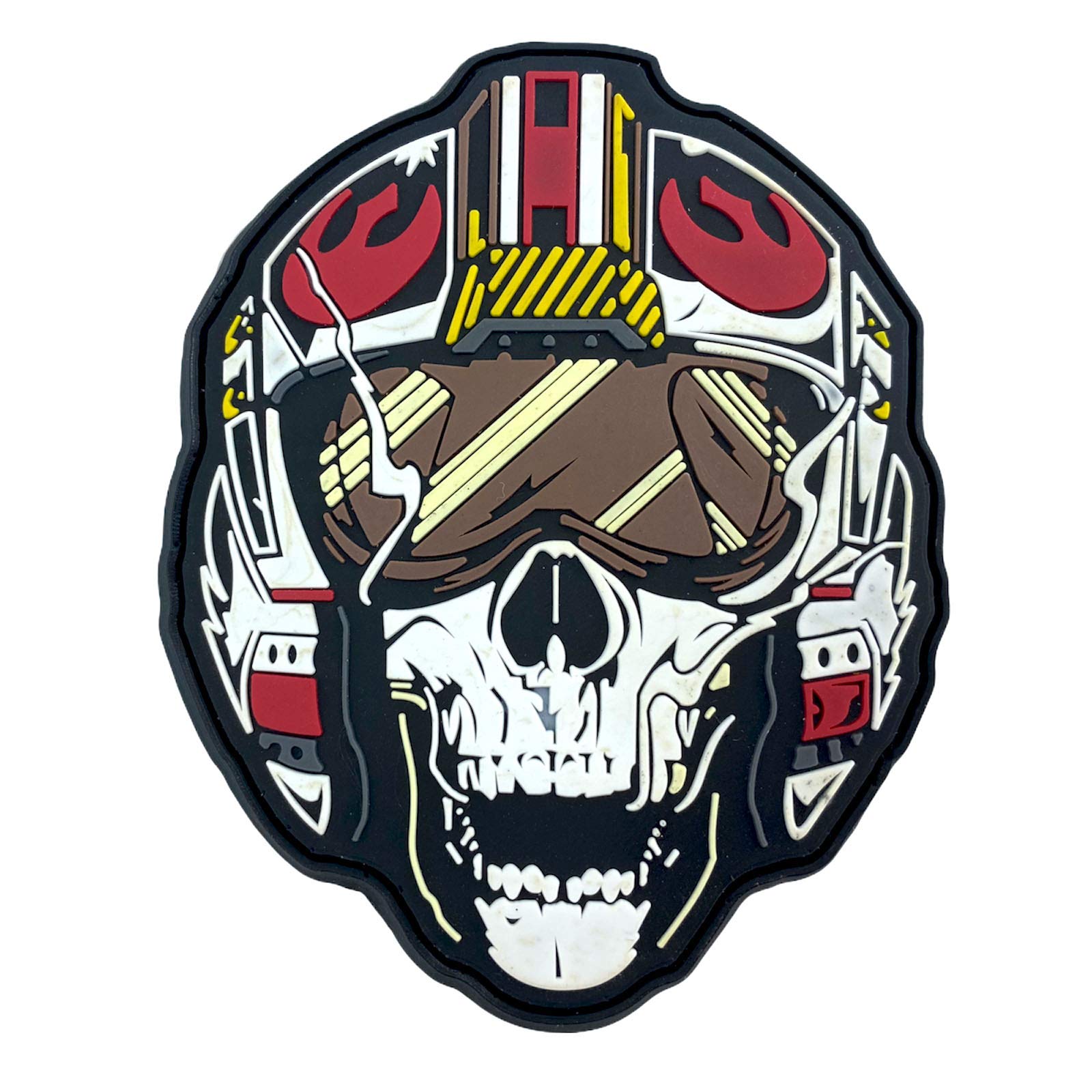 Rogue Squadron Skull Tactical PVC Airsoft Paintball Cosplay Fan Patch