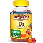 Nature Made Vitamin D3 5000 IU per Serving, 80 Vitamin D Gummies | Extra Strength Vitamin D Gummies for Adults for Immune, Bone, Teeth and Muscle Health Support, Fruit Flavors, 40 Day Supply