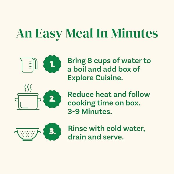 EXPLORE CUISINE ORGANIC CHICKPEA FUSILLI – (8 OZ) – EASY-TO-MAKE GLUTEN FREE CHICKPEA PASTA – HIGH IN PLANT PROTEIN & FIBER – NON-GMO – 24 TOTAL SERVINGS