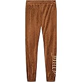 Juicy Couture Girls' Pull-On Plush Velour Jogger, Ribbed Waist & Cuffs