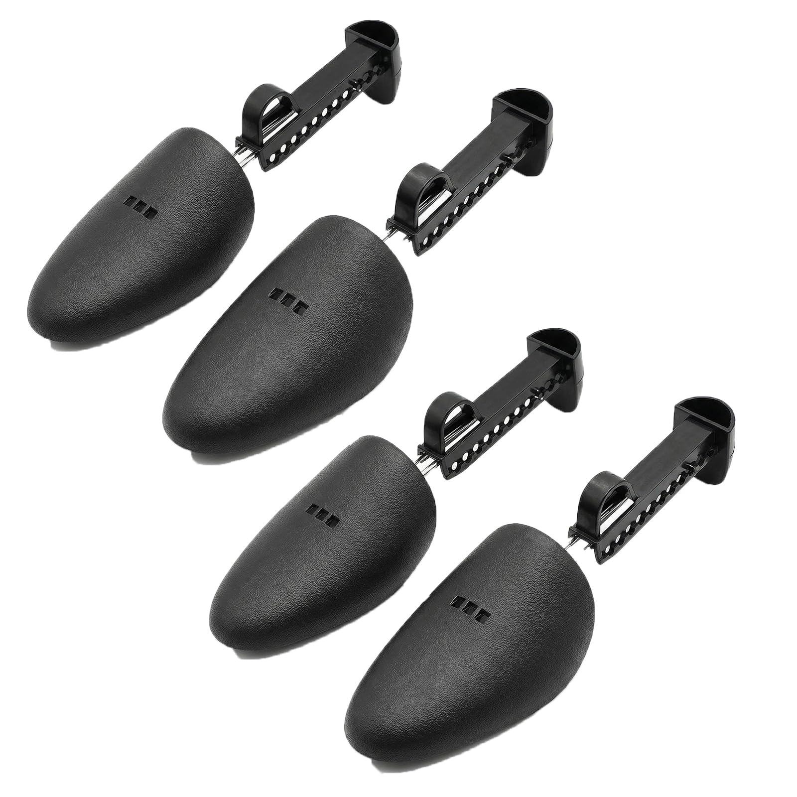 Upstore 2 Pairs Plastic Adjustable Length Men Shoe Tree Shoe Stretcher Boot Holder Organizers Boot Holder Support Practical Shoes Shape Keeper with Tension Spring Coil for Most Shoes