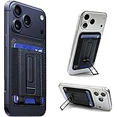 PIXPROUT For MagSafe Wallet with stand, Magnetic Wallet for iPhone 17-12 series, 7 Cards, adjustable kickstand, Strengthen magnetic, Minimalist Leather, Ultra-thin 0.2 inches, RFID, Black (HYS001)