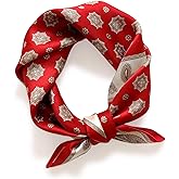 PoeticEHome 100% Mulberry Silk Neck Scarf 21"x21" Small Square Scarfs for Women Gift Packed
