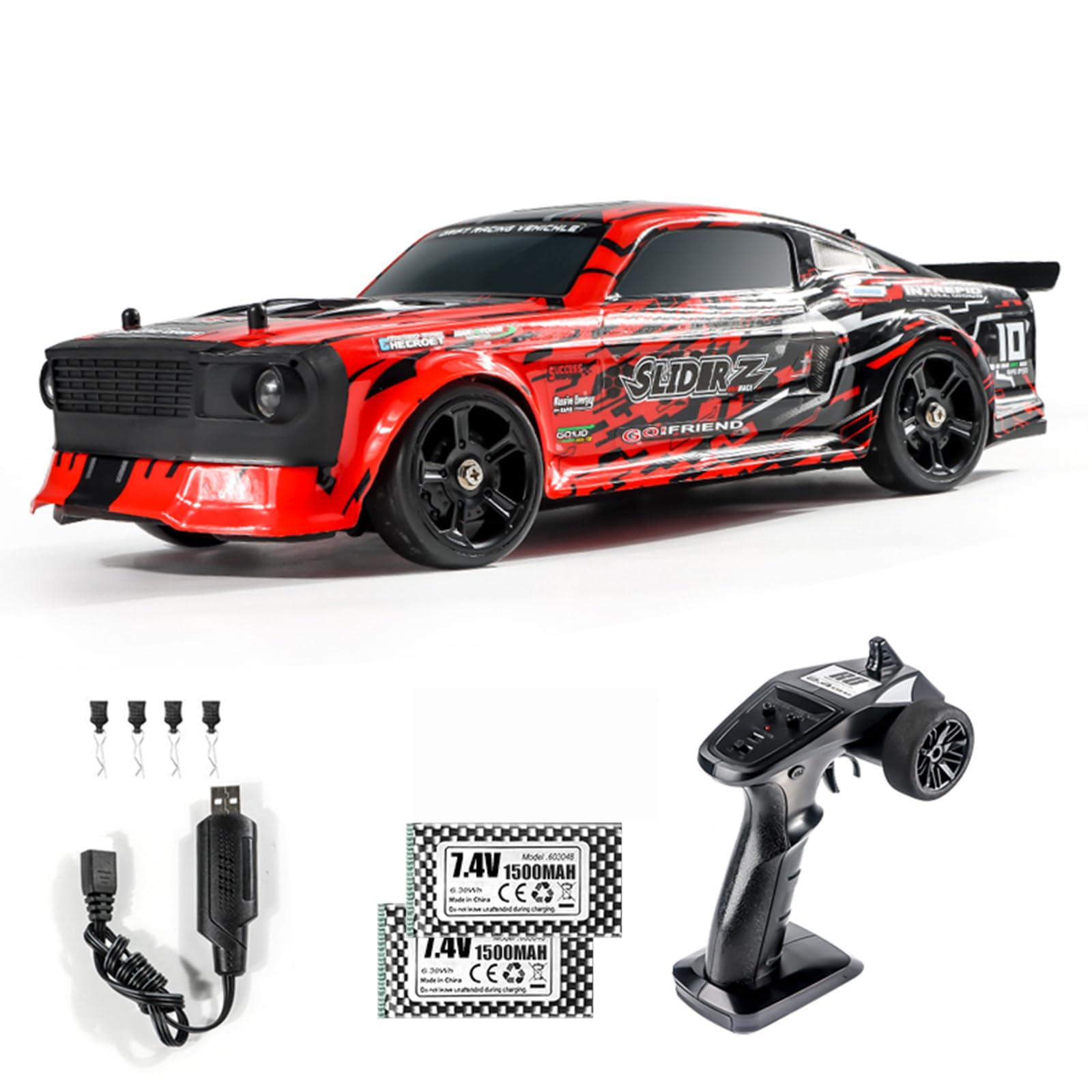 Hylukon 1:14 Scale Remote Control Drift with 2.4 GHz 35km/h High-Speed 4WD Electric RC390 Strong Magnetic Motor and LED Lights for Teens Adults