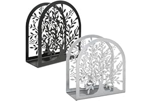 Metal Hollow Napkin Holder and Dispenser for Kitchen, Coffee Shop, Table and Dining(Black)