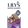 LILY'S Salted Almond Milk Chocolate Style No Sugar Added, Sweets Bar, 3 oz