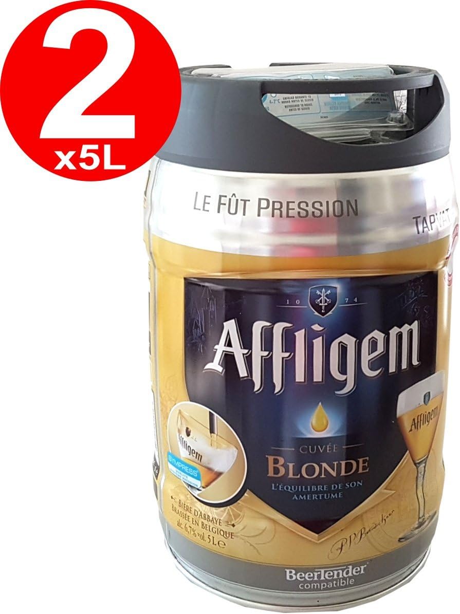 2 x Affligem blonde keg 5-liter drum incl. Spigot 6.8% vol.