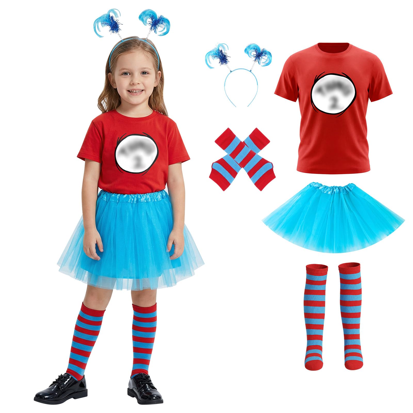 Suffolly Red T-Shirt World Book Day Costume (Style 2, 120)
