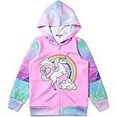 Girls Zip Up Hoodie Jacket Unicorn Sweatshirt with Pockets