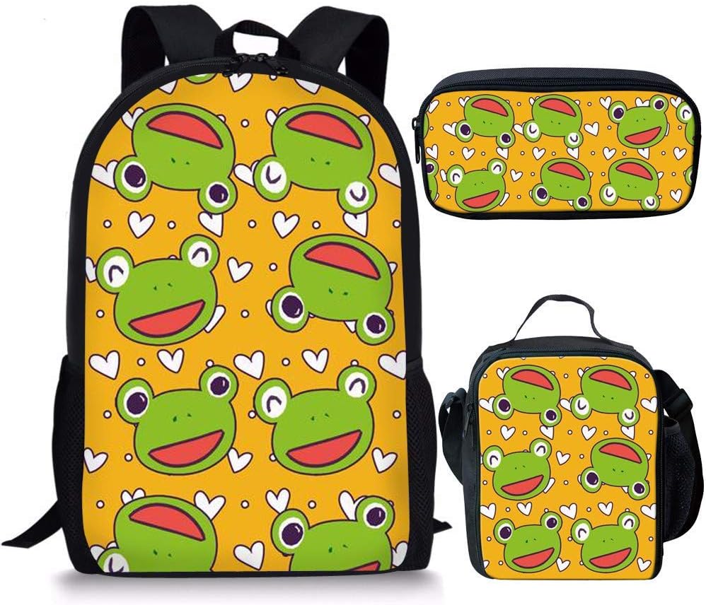 Frog Backpack Girl for Elementary School Student Bookbags Child Outdoor