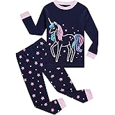 Dolphin&Fish Girls Cotton Pajamas Toddler 2 Pieces Pjs Kids Sleepwear Clothes Long sleeve Sets