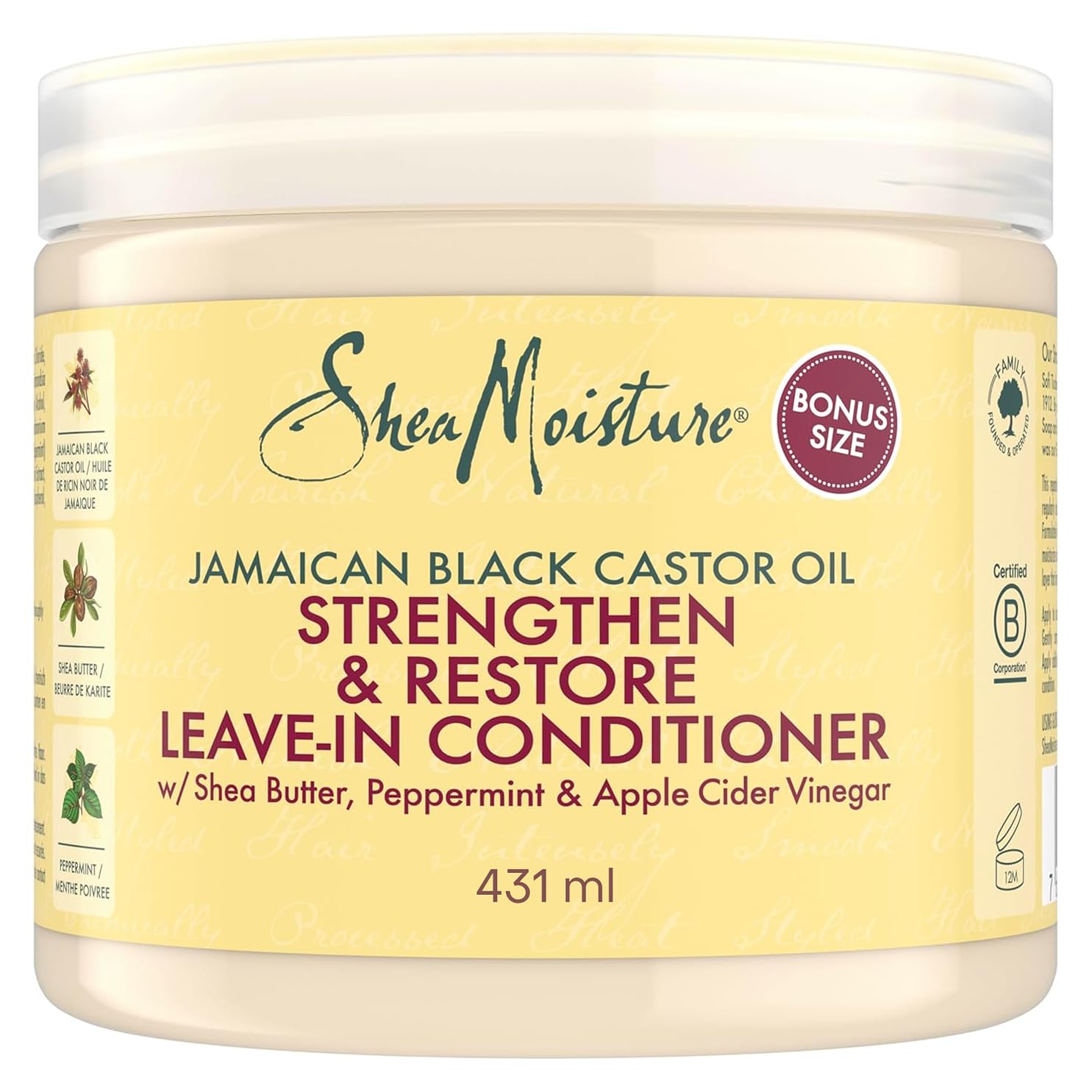 Haarmaske zur Stärkung und Regeneration, jamaikanisches schwarzes Rizinusöl, 431 ml, von SheaMoisture