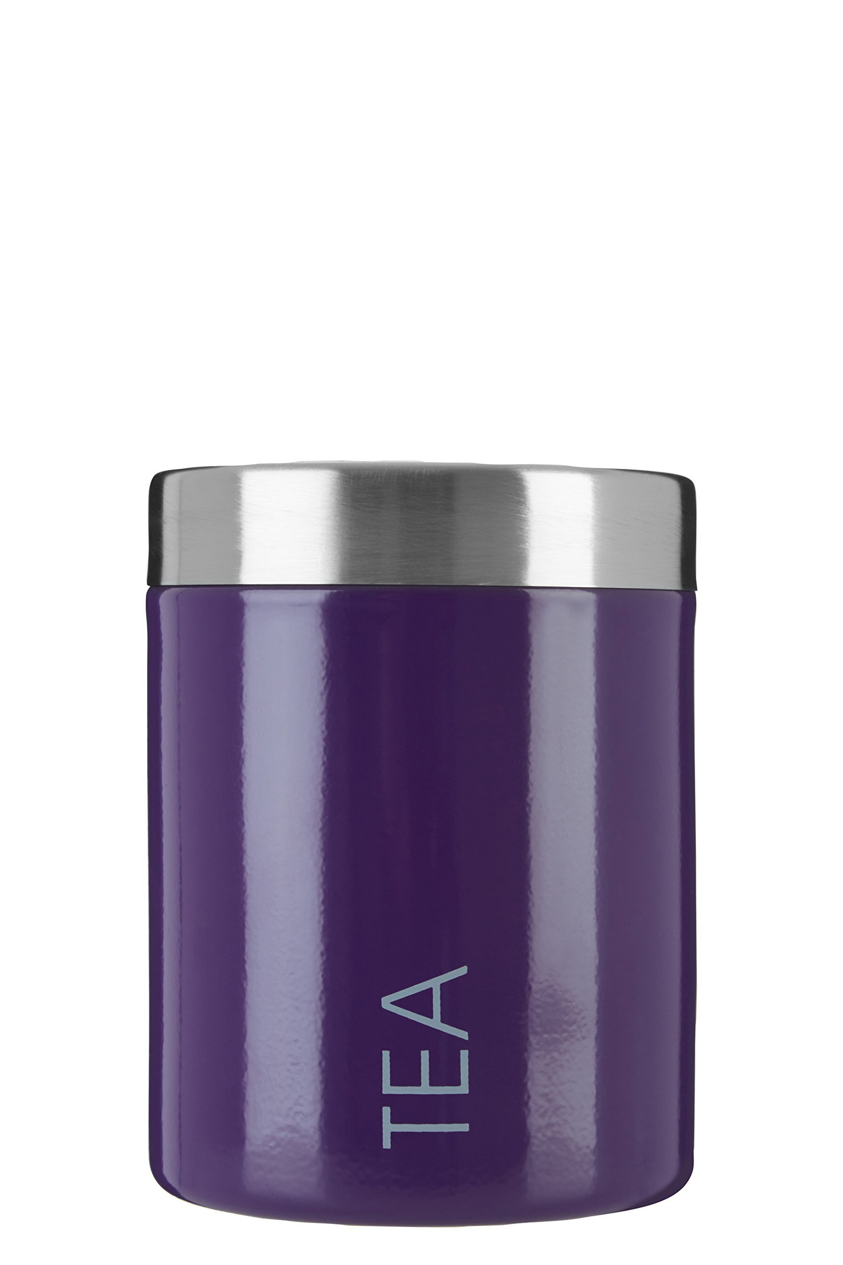 Premier Housewares 508496 Tea Canister - Purple , H13 x W10 x D10cm
