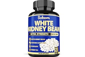 SATOOMI 6in1 White Kidney Bean Extract Capsules 9050 Mg - with Garcinia Cambogia, Olive Leaf, Green Coffee Bean & More - Energy, Immune Support & Body Form Management for Women & Men - 120 Count