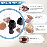 Ezprotekt Upgraded Clear Silicone Chair Leg Protectors 20-28mm 16PCS Round view 2