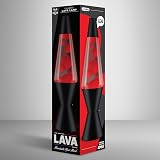Lava Lamp 2317 Red Wax Clear Liquid Black Base Cap 14.5in Motion Lamp view 6