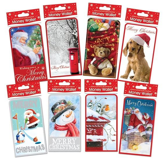 CHRISTMAS MONEY WALLETS (PACK OF 8) Amazon.co.uk Office Products