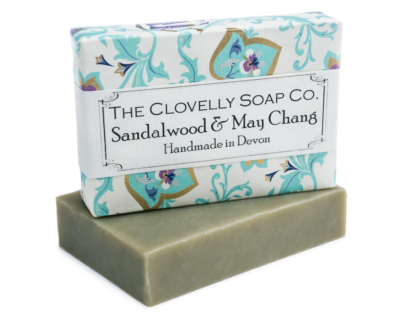 Clovelly Soap Co Natural Handmade Sandalwood & May Chang Soap Bar for all Skin Types 100g