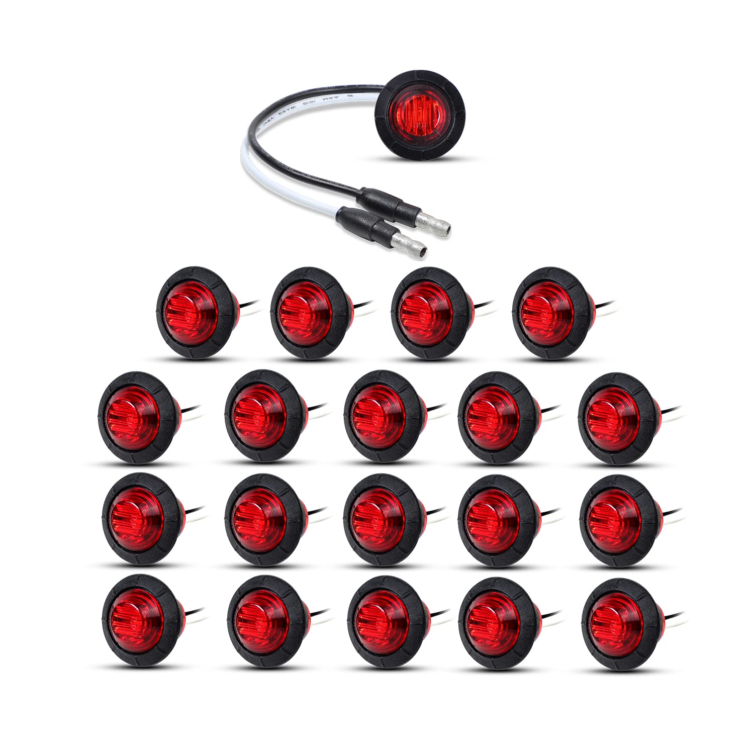 MADCATZ (Pack of 20) Meerkatt 3/4 Inch Round Red