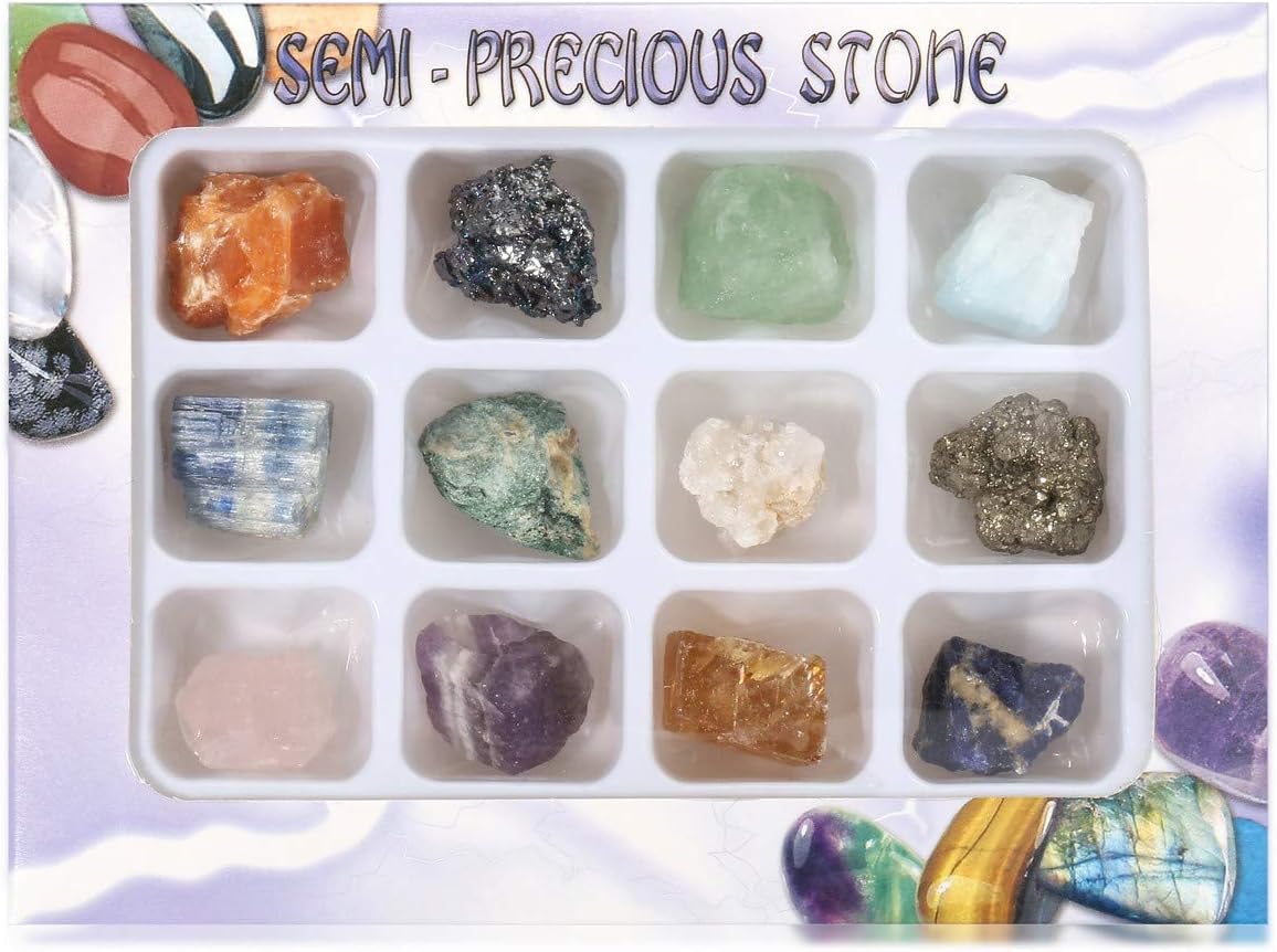 JOVIVI 12pc Healing Crystals Chakra Stones Set Natural Raw Quartz Rough Rock Crystals and Gemstones for Anxiety,Stress Relief,Crystal Gifts - Image 3