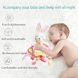 EAQ Baby Comforter with Teether Rabbit Crinkle Ears Soft Rattle 33x33 cm view 2