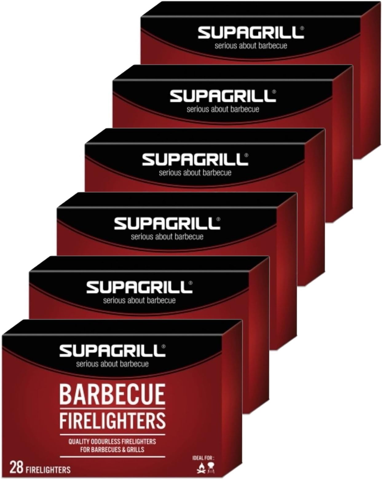 SupagrillBarbecue Firelighters Safe Odourless Instant for Stoves Grills Campfires (168 Firelighters)