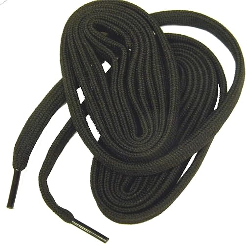 Bigrong Wide Shoe Laces Shoelaces, BLACK, 60