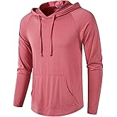 SIR7 Men's Gym Workout Active Long Sleeve Pullover Lightweight Hoodie Casual Hooded Sweatshirts