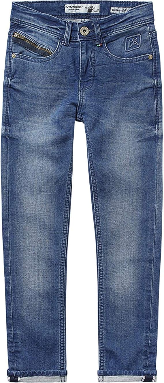 Vingino Jungen Boys Jeans Hose skinny fit ARMOND tinted blue (164