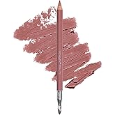FITGLOW Beauty Vegan Lip Liner Pencil | Long-Lasting Lip Enhancer with Blending Brush | Hydrating Plumping Lip Liner | Smudge-Proof Lip Perfector | Define Shape & Fill | Buff, 1.1g