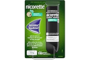 Nicorette Nicotine QuickMist Mouth Spray, Quit Smoking and Smoking Cessation Aid, Spearmint, 1mg, 150 sprays