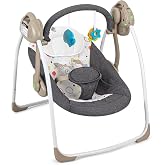 DUOMILEE Baby Electric Swing,Soothing Portable Swing with Intelligent Music Vibration Box,Comfort Swing for Infant Load Resistance: 6-25 lb, Applicable Object: 0-9 Months for Infants.