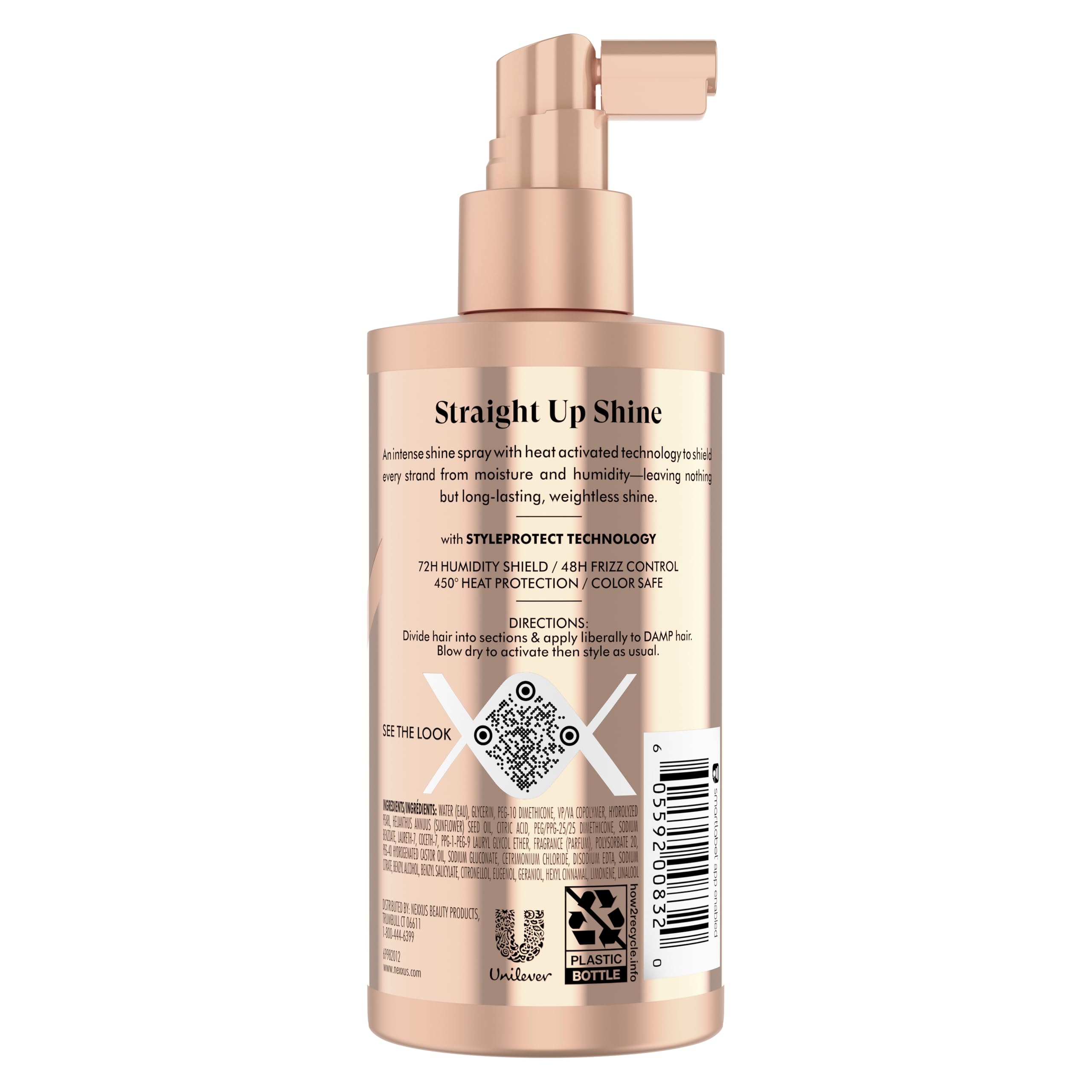 Nexxus Epic Shine Anti-Humidity Spray Heat Protection for Long Lasting, Weightless Shine, with StyleProtect Technology 8 oz
