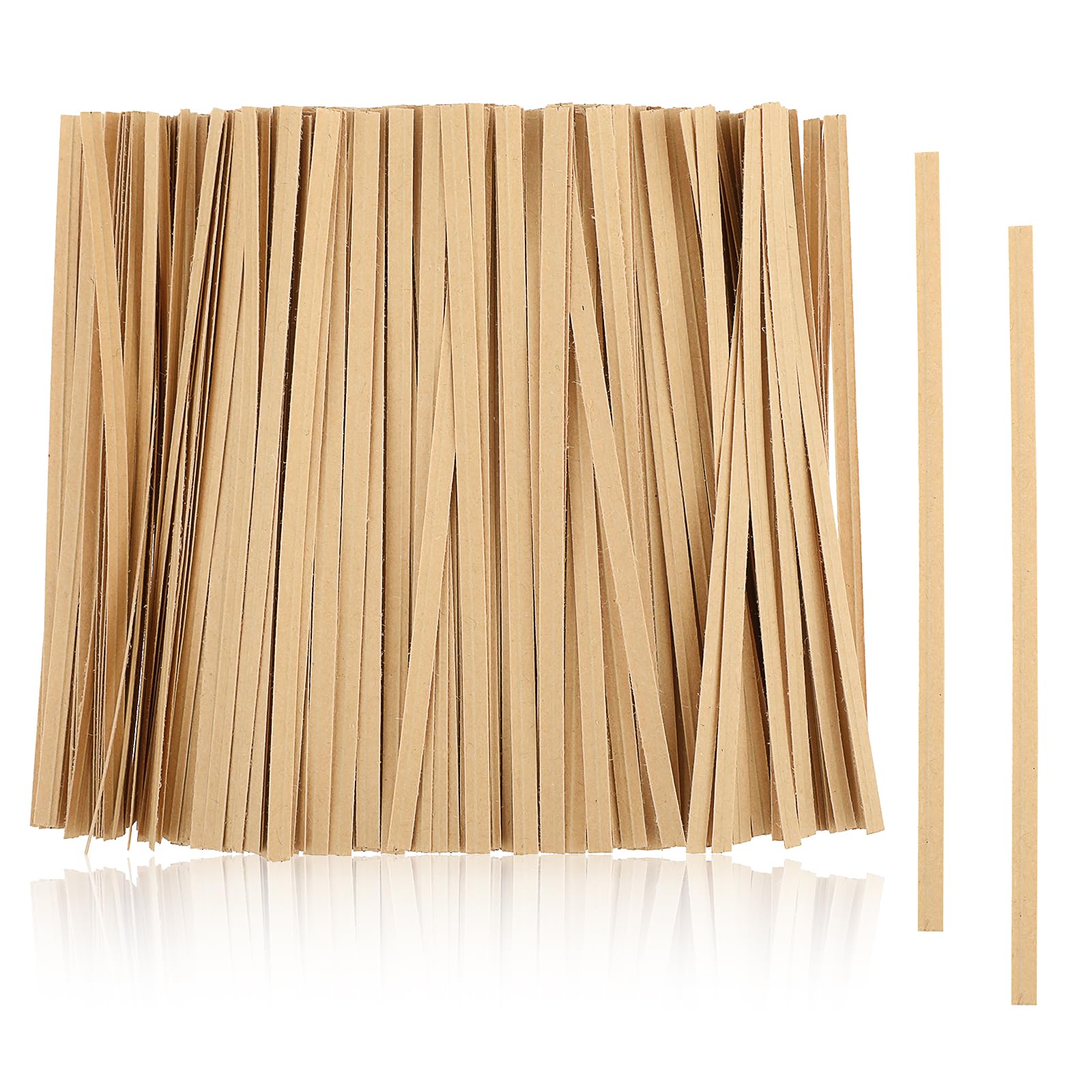 Teaaha 1000 PCS 4.7" Paper Twist Ties Reusable Bag Tie Wires Foil Ties Friendly Treat Bags Coffee Bags Snacks Cake Pops Party Favors, Gold