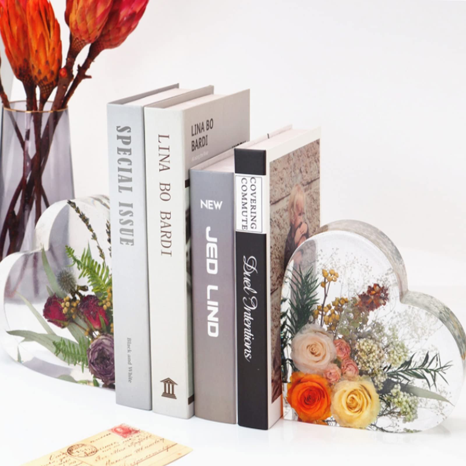 Large Silicone Molds for Resin, Heart Resin Mold, Epoxy Resin Molds for Flowers Preservation, Resin Art Casting, DIY Wedding, Valentine, Home Decors (8.3'' x 2'')